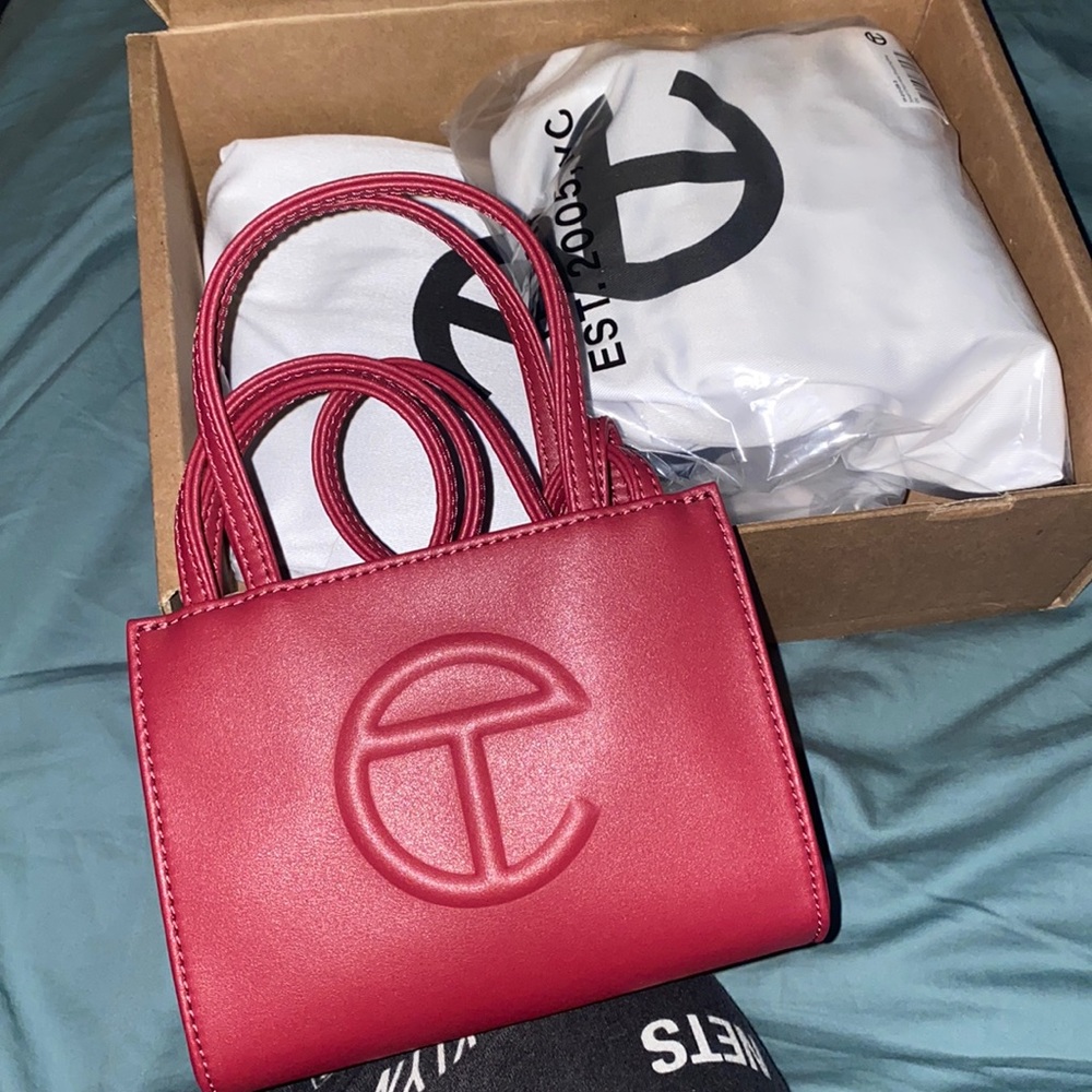 Telfar small shopping bag, OXblood